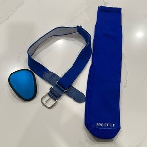 Blue Baseball Belt, Socks, Cup
